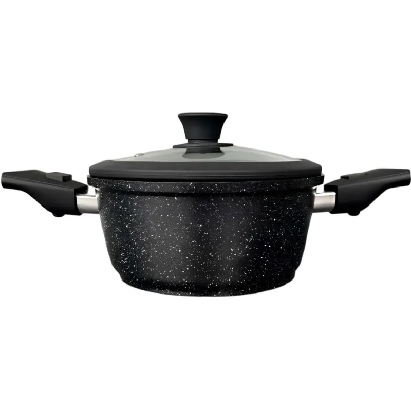 Кастрюля 2 л. с крышкой и съемными ручками Panairo Expa induction