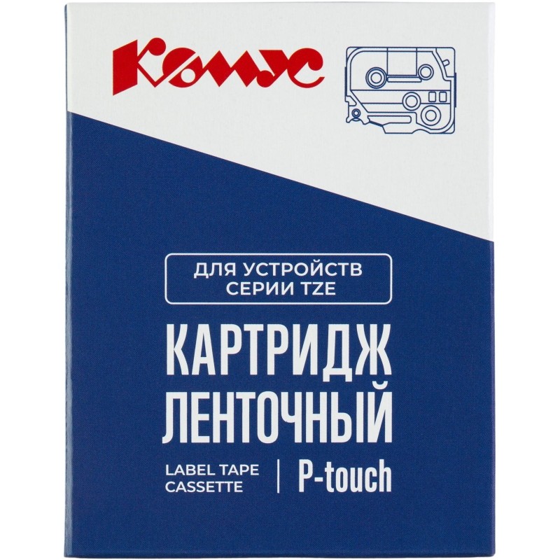 Картридж Комус TZE-314(Brother TZE-314 золотой на черном ,6мм/8м)