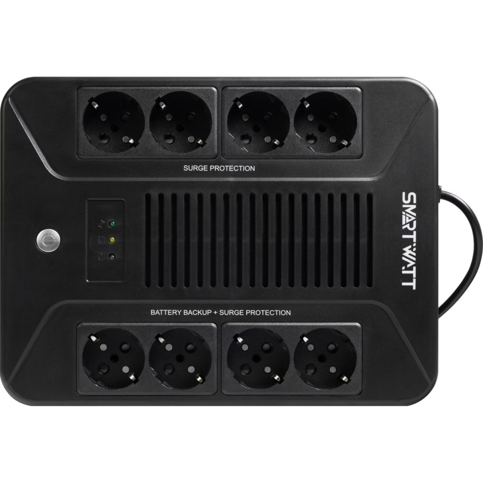 ИБП SMARTWATT UPS SAFE PRO 1000, 1000ВА/600Вт, LED, 8xEURO ИБП SMARTWATT UPS SAFE PRO 1000, 1000ВА/600Вт, LED, 8xEURO