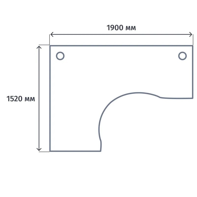 Стол Metal Sys.St П-обр м/к оп.тум лев БП.РС-СТС-2.5Л 1900x1520x750 Бел/Ант