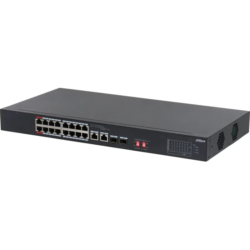 Коммутатор DAHUA DH-S3218-16ET-135,16-порт неуправл,РоЕ,16xRJ45,uplink