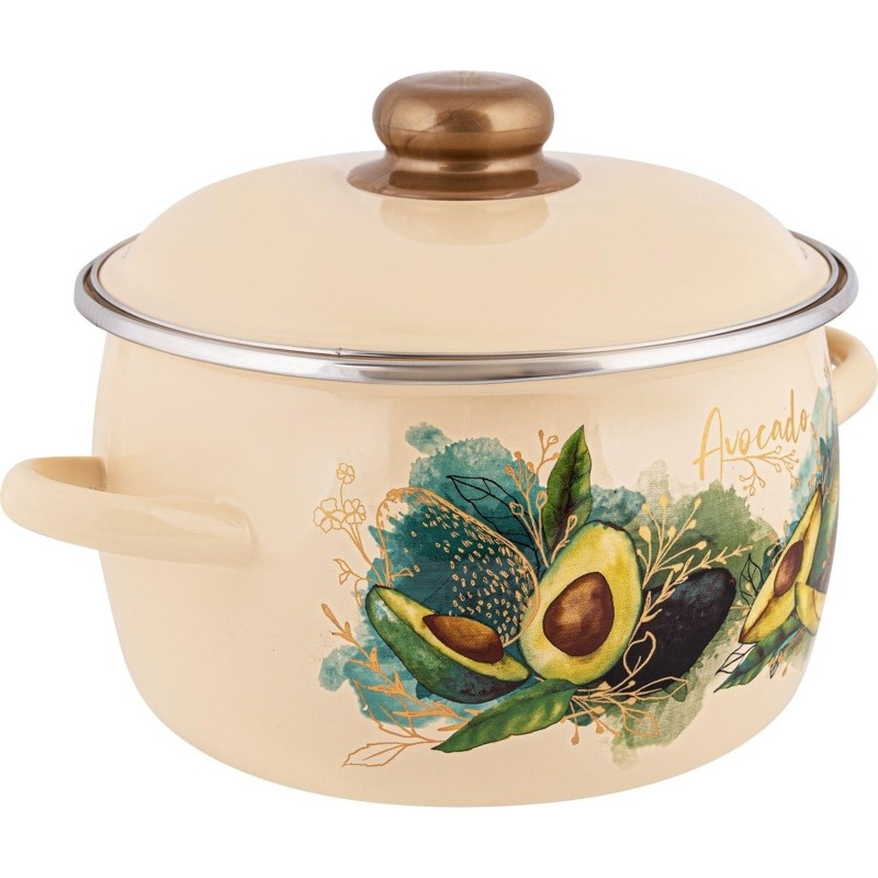 Кастрюля эмал сфер Avocado 2,0л , D=18cм, 1MC161P