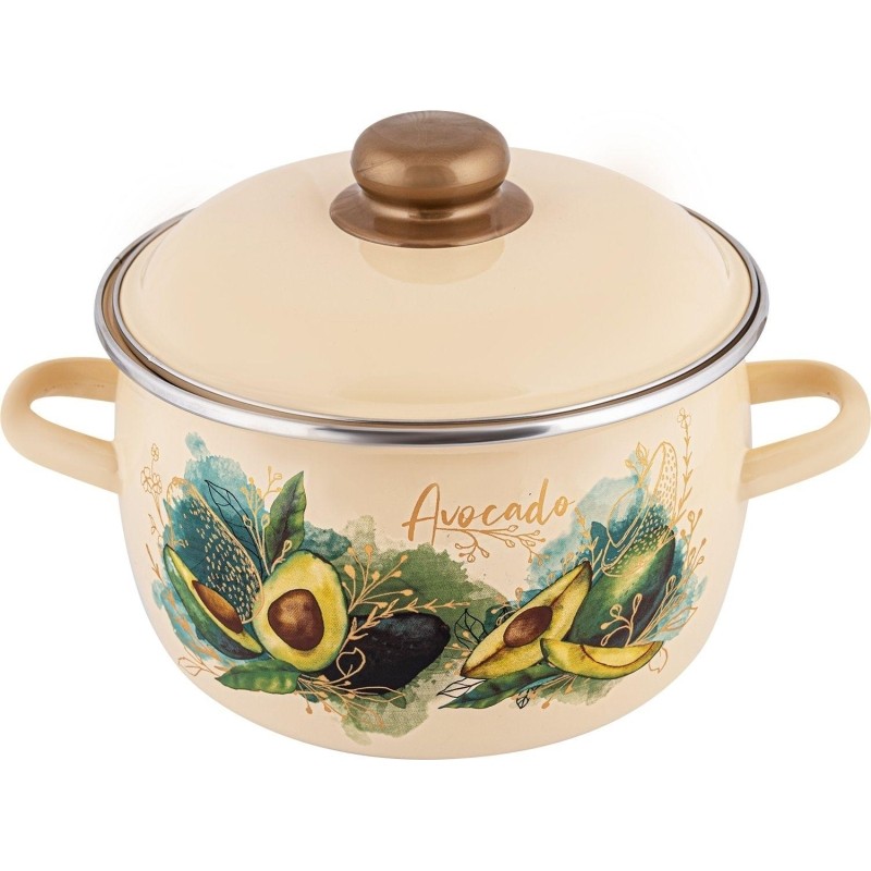 Кастрюля эмал сфер Avocado 2,0л , D=18cм, 1MC161P