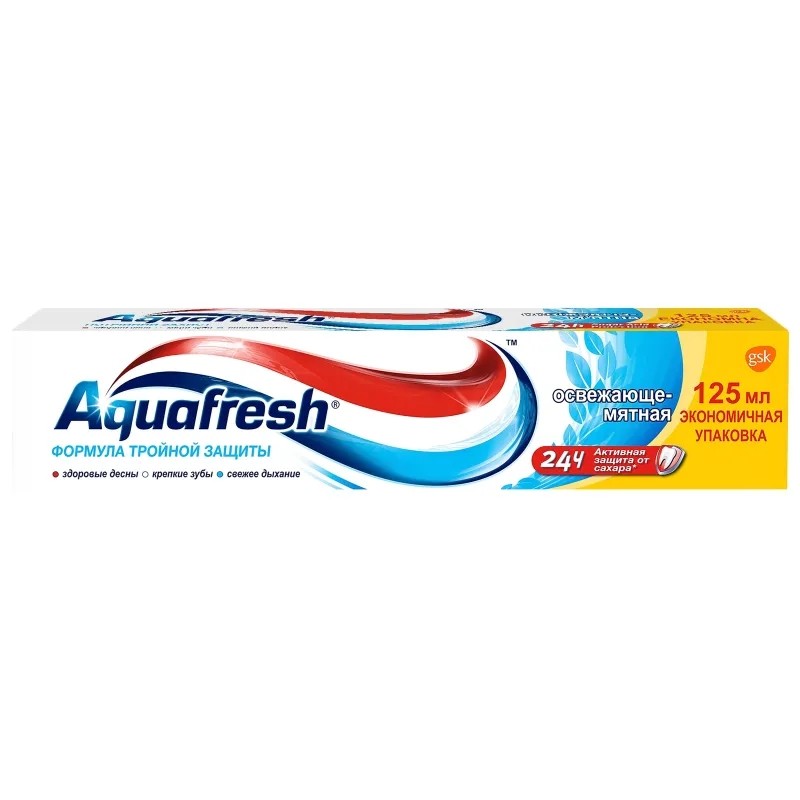 Зубная паста Aquafresh Освежающе-Мятная, 125 мл