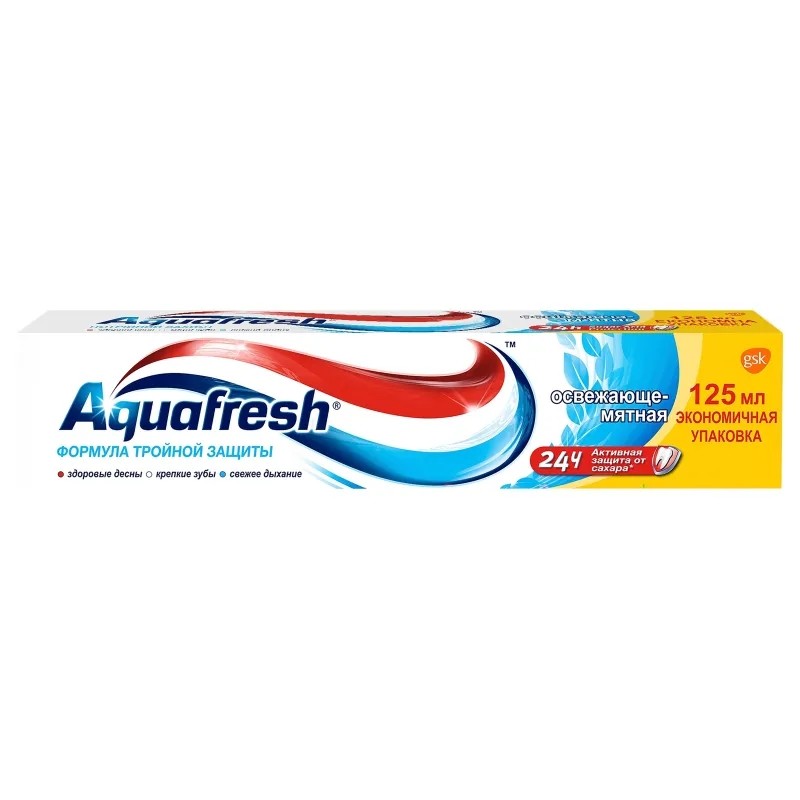 Зубная паста Aquafresh Освежающе-Мятная, 125 мл