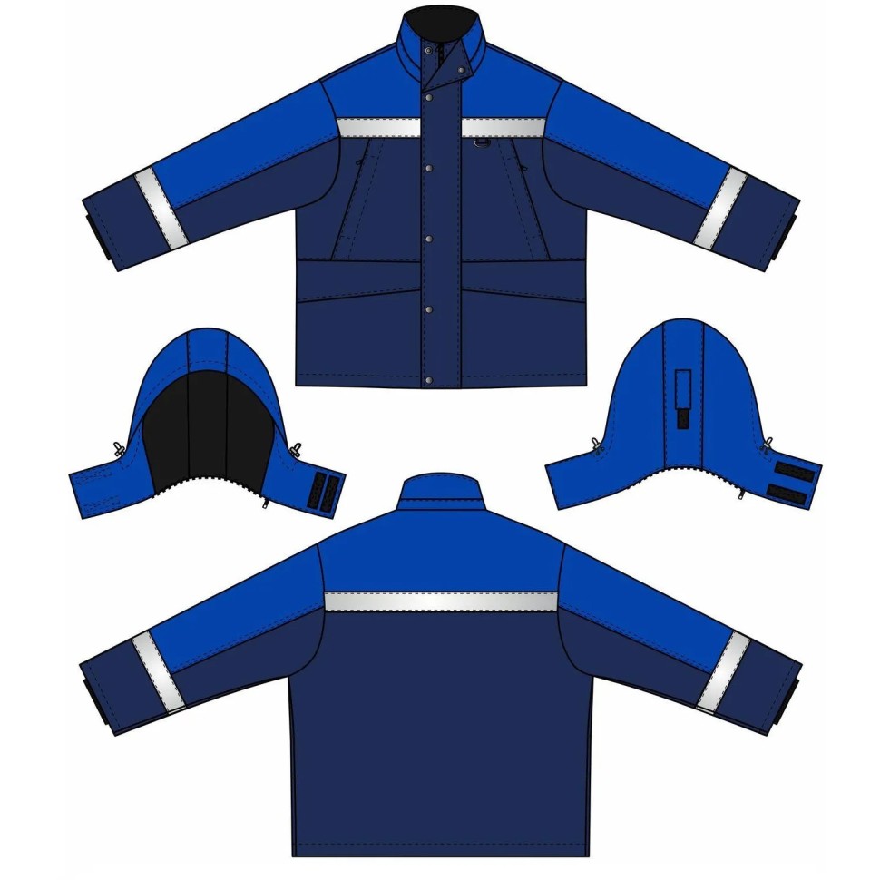 Куртка рабочая зимняя мужская з47-КУ син/вас  (р.52-54) 158-164