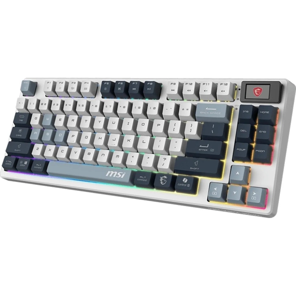 Клавиатура MSI (S11-43RUP01-HH9)Forge GK600 механ.бел/син USB BT/R gamer L