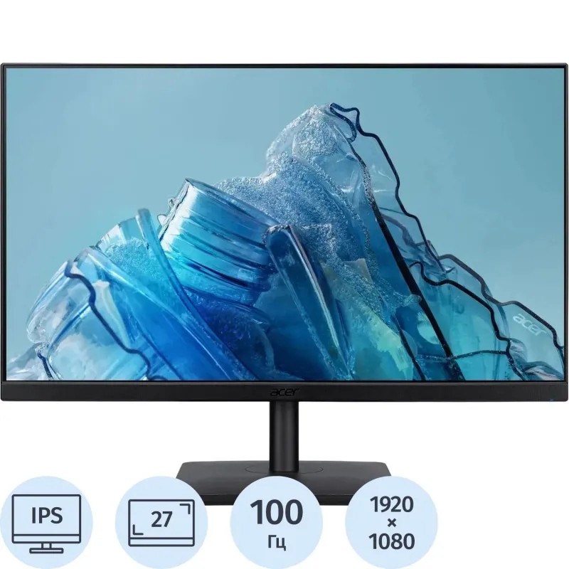 Монитор Acer V277Ebipv(UM.HV7EE.E03)27/FHD/IPS/100Hz/250cd/4ms/HDMI/DP
