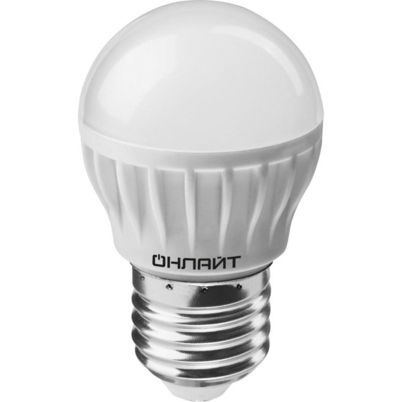 Лампа светодиодная ОНЛАЙТ OLL-G45-8-230-4K-E27 8Вт Е27 4000К 71627