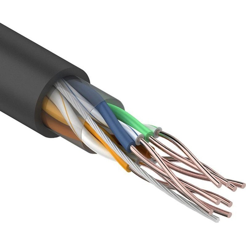 Кабель REXANT (01-0065) U/UTP, CAT5e, ZH нг(А)-HF,4PR,24AWG,OUT,SOLID,305