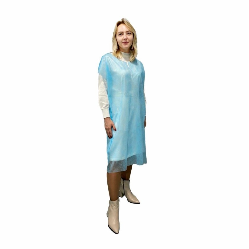 Рубашка н/с д/рожениц без рукава, голубой пл.25, 5 шт/уп, 4814/5