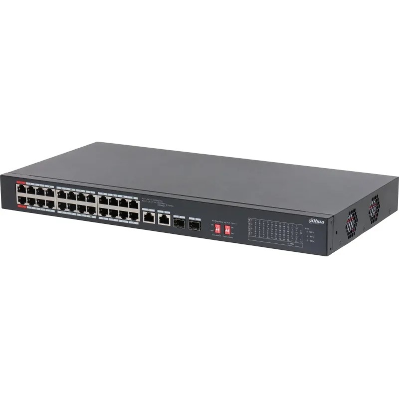 Коммутатор DAHUA DH-S3226-24ET-240,24-порт неупр,РоЕ,24xRJ45, uplink,240Вт