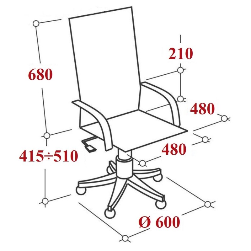 Кресло VT_EChair-699 TС ткань черный, пластик