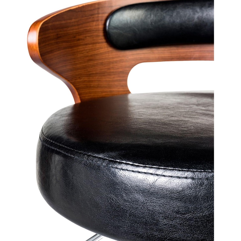 Стул барный LO_DOBRIN FRED BLACK LMZ-1018_B-M_EL коричневое дерево, чёрный