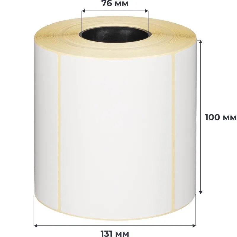 Термотрансферные этикетки ПГЛ 100х72, 1000шт/рул, вт.76, 12рул/уп(СО)