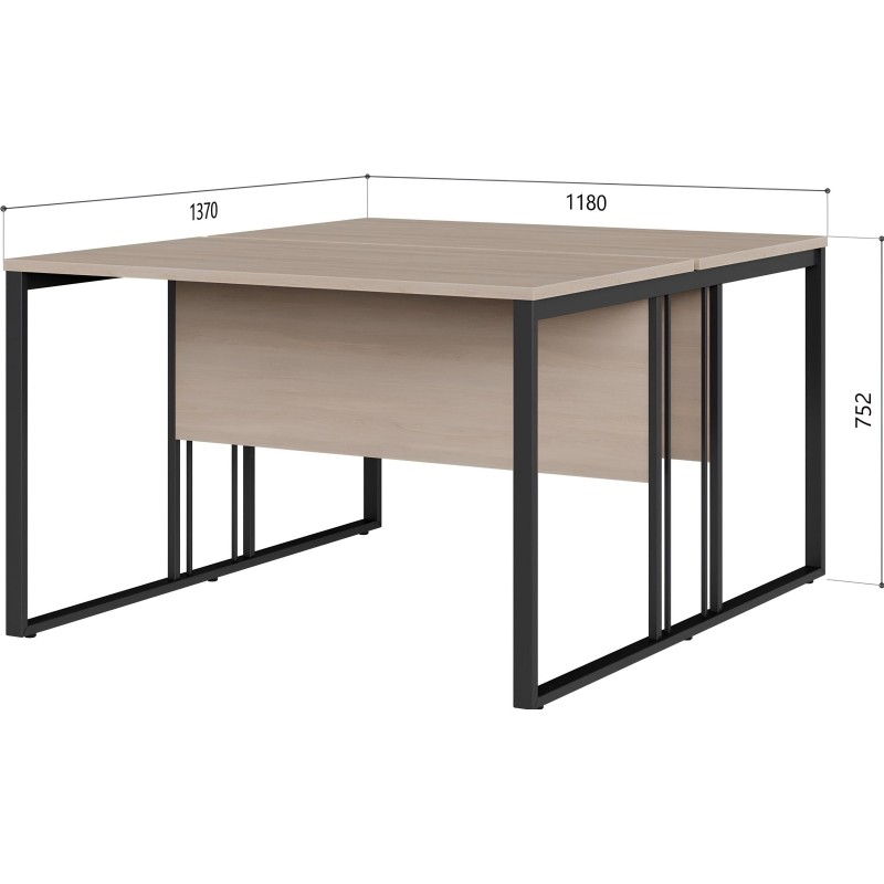 Рабочая станция К-Loft 241S004 2раб.места Ш1180 дуб скандин