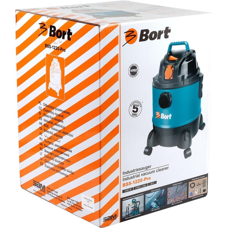 Пылесос строительный BORT BSS-1220-Pro (98291797)