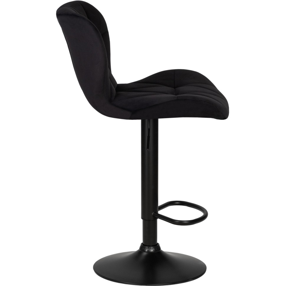 Стул барный LO_DOBRIN BARNY BLACK LM-5022_BlackBase чер.велюр MJ9-101/чер