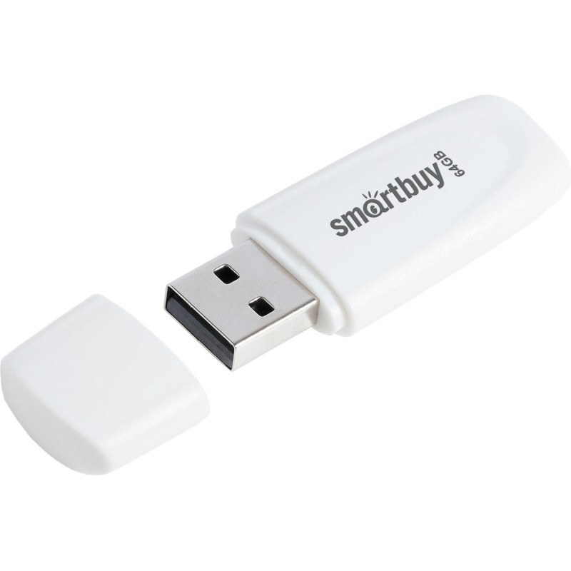 Флеш-память SmartBuy UFD 2.0 064GB Scout White (SB064GB2SCW)