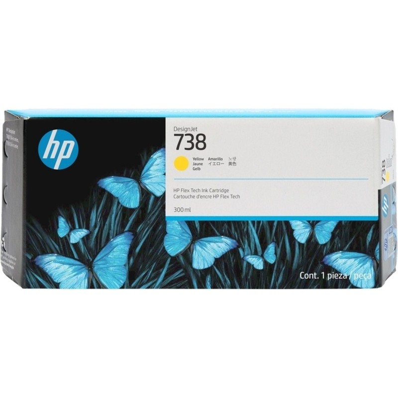 Картридж струйный HP 738XL Желтый/Yellow, 300 мл (676M8A)