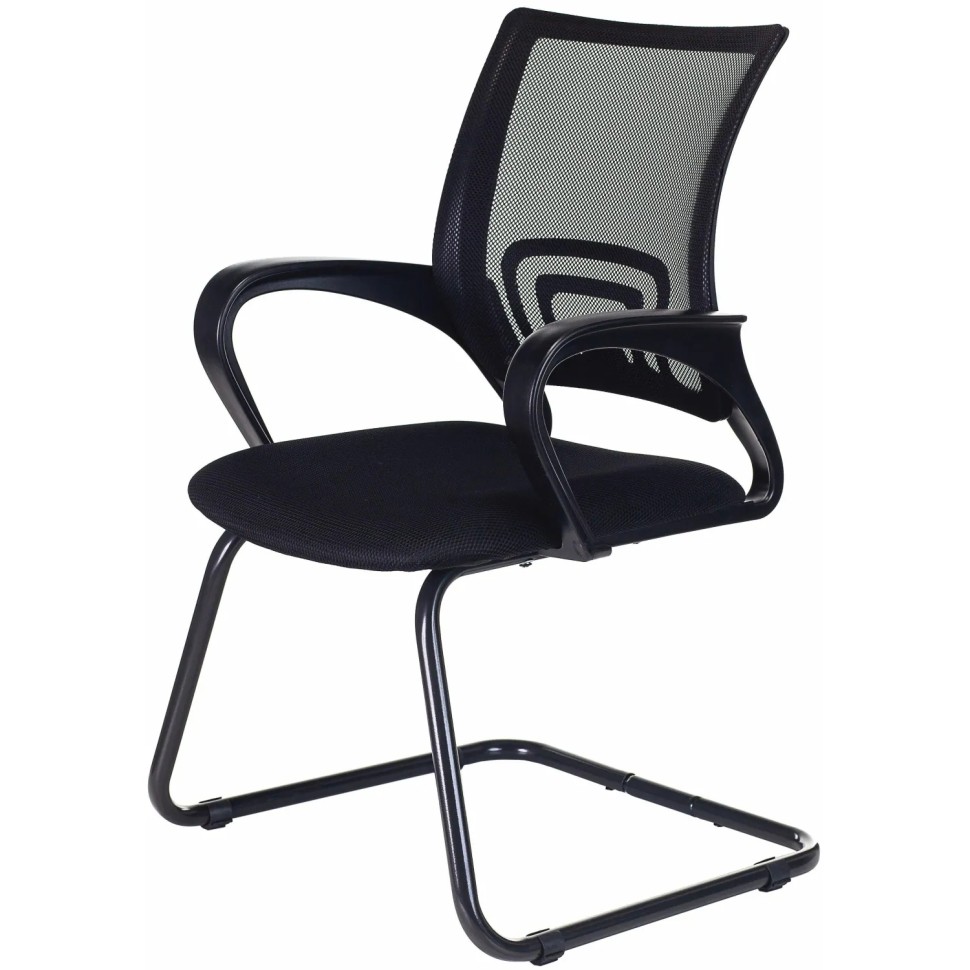 Конференц-кресло VB_Бюрократ CH-695N-AV черный сетка/ткань полозья металл Конференц-кресло VB_Бюрократ CH-695N-AV черный сетка/ткань полозья металл