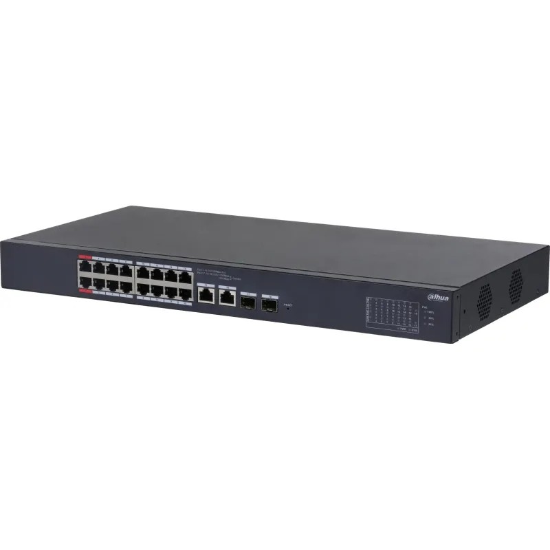 Коммутатор DAHUA DH-CS4218-16ET-240 16-порт,обл упр,RJ45,PoE,uplink,240Вт
