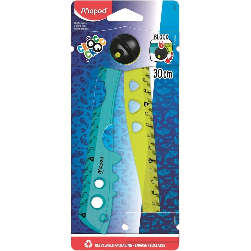 Линейка Maped Croc Croc 30 см пластиковая складная