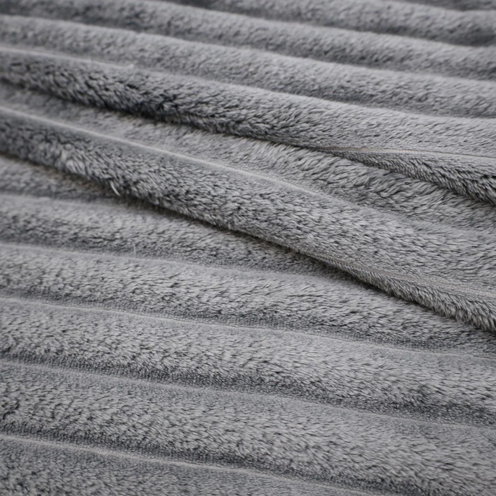 Покрывало 150х200 BRAVO Family велсофт Волна г/к №51 серый в пакете