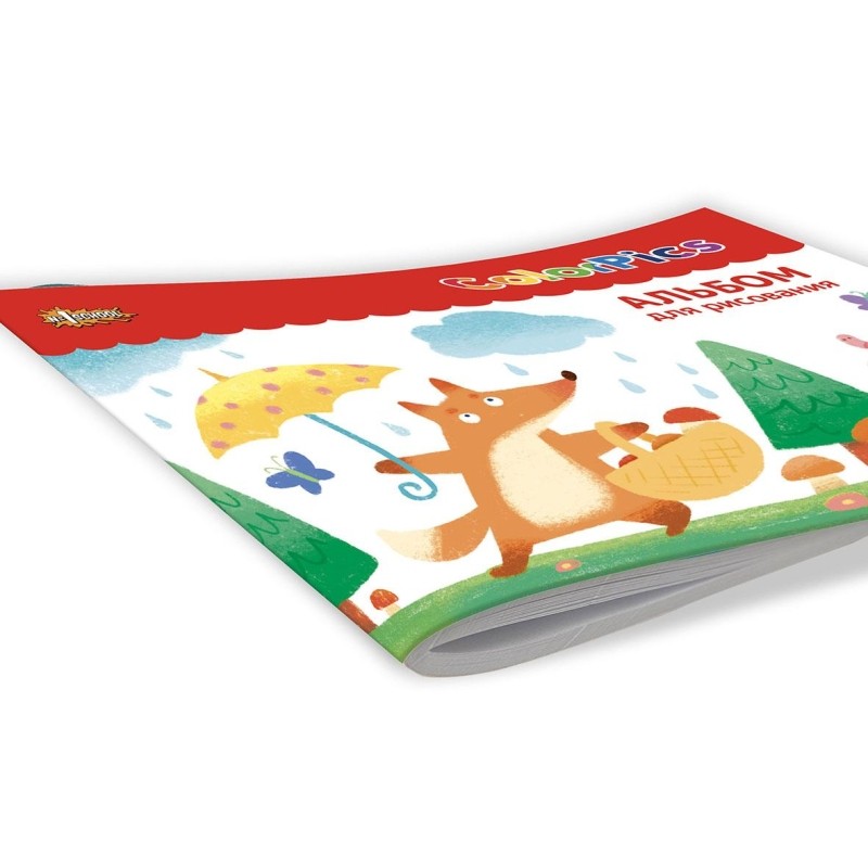 Альбом для рисования №1 School ColorPics 20 л. скрепка А4 ВД 4шт/уп