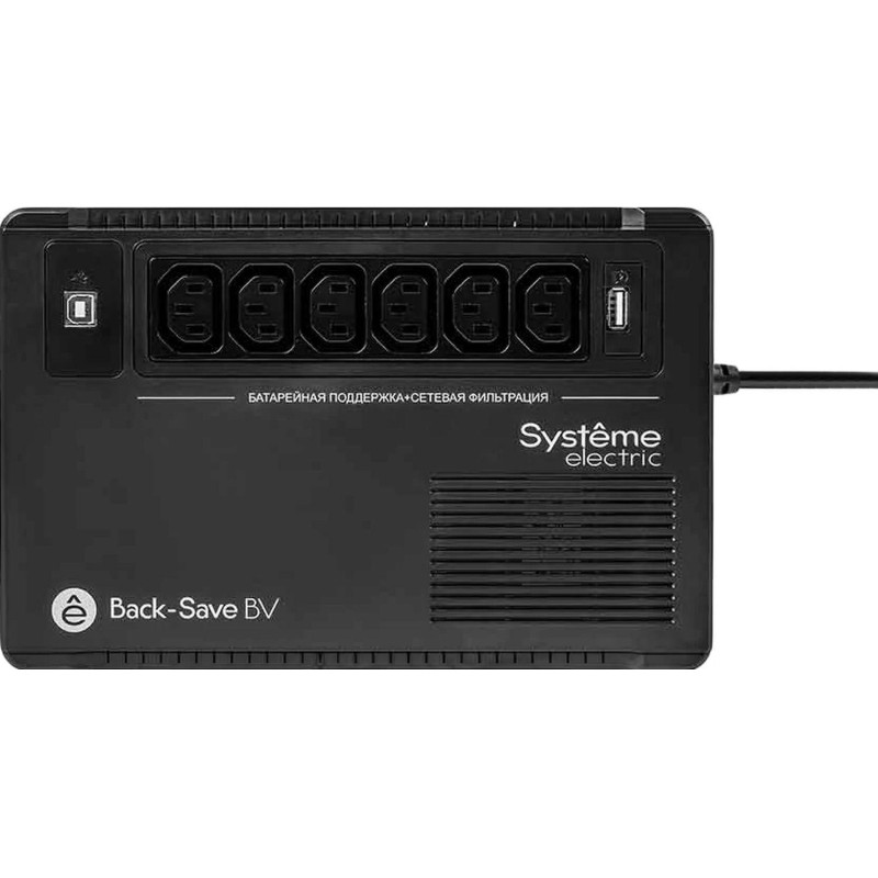 ИБП Systeme Electric Back-Save BV 600 ВА, 6xС13, 230В,USB Type-A(BVSE600I)