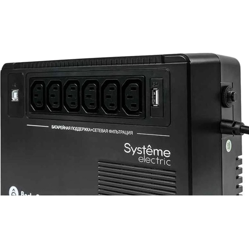 ИБП Systeme Electric Back-Save BV 600 ВА, 6xС13, 230В,USB Type-A(BVSE600I)