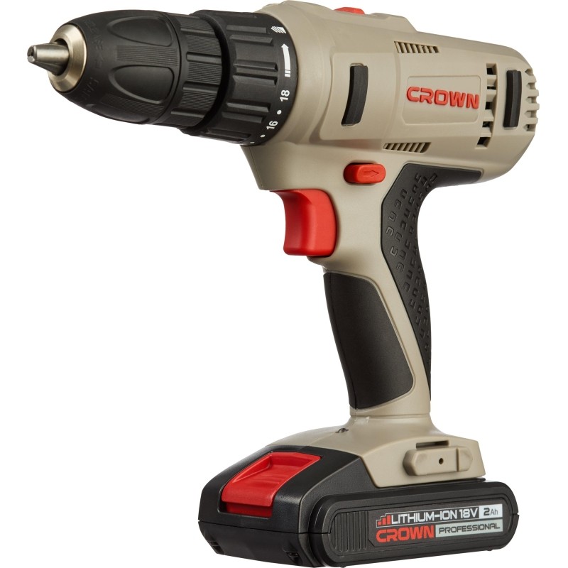 Дрель-шуруповерт аккумуляторная CROWN CT21056L-2 BMC