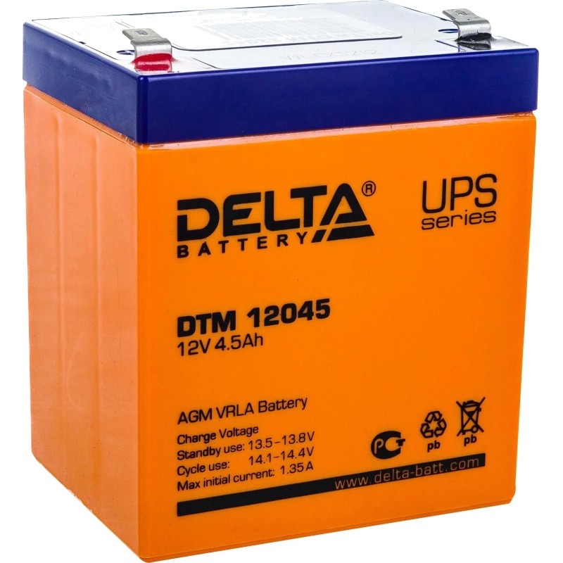 Батарея для ИБП Delta DTM 12045 12В/4.5, F1 (90x70x101мм)