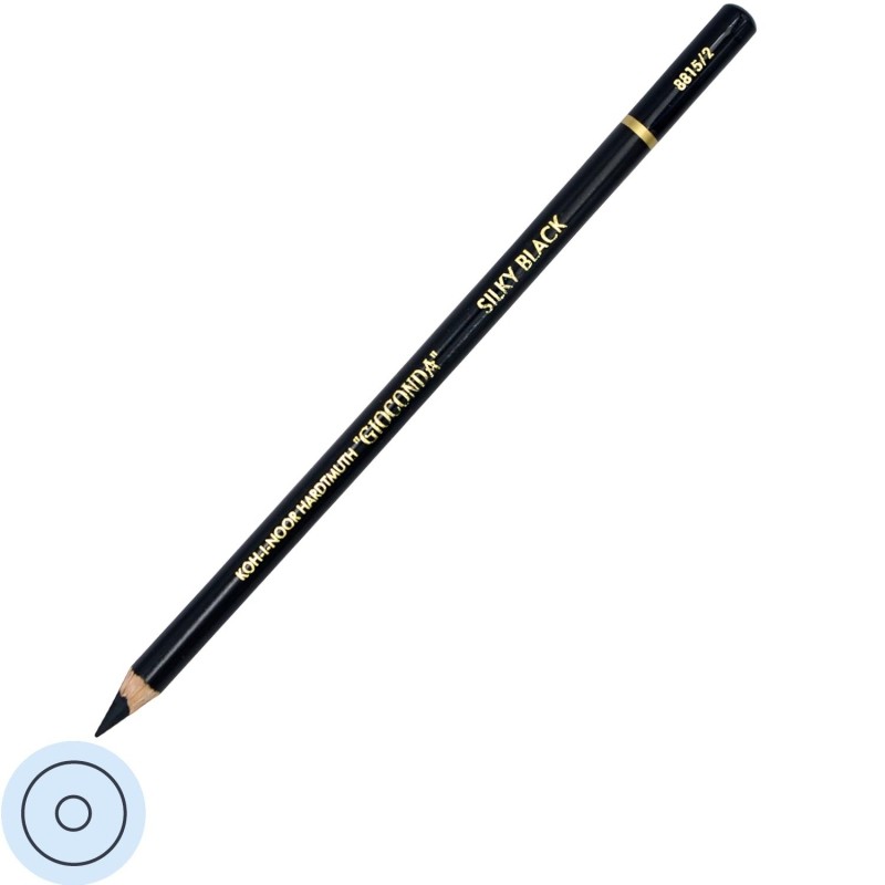Карандаш цветной KOH-I-NOOR GIOCONDA SILKY HB черный матовый  8815002001KS