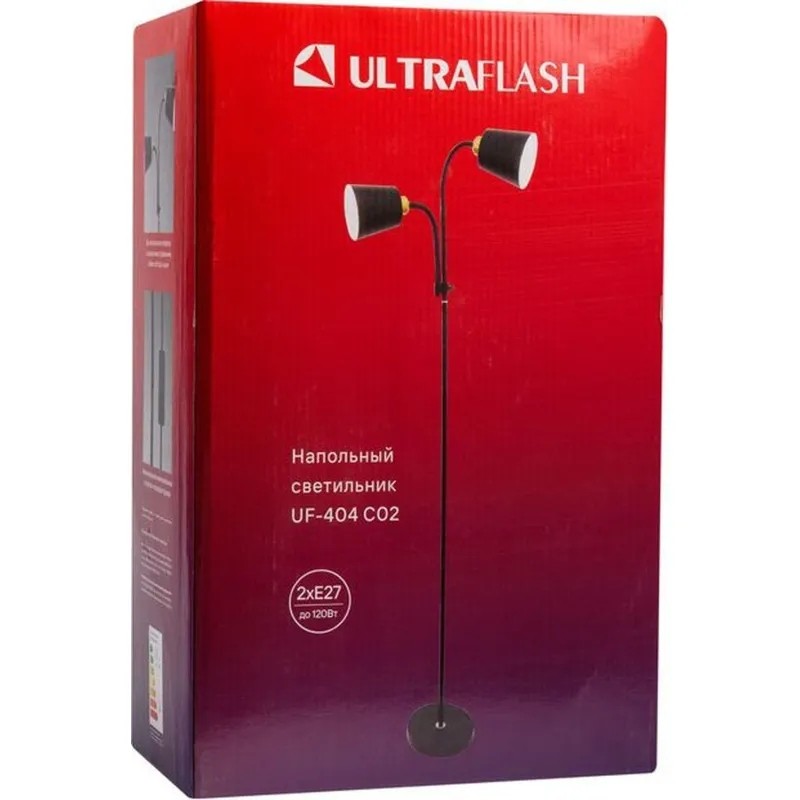 Светильник Ultraflash UF-404 C02 черн  (напольн, торшер, цоколь Е27)