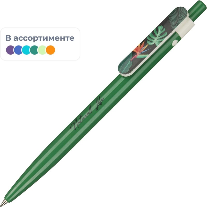 Ручка шариковая автомат. M&amp;G NaturalLife0,5,мас,син,асABP201792205F4C