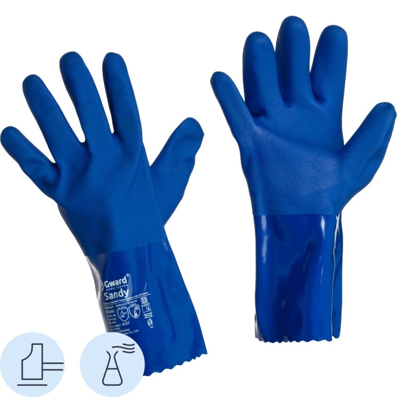 Перчатки защитные ПВХ Gward Sandy (PVC009) р.10 (6пар/уп)