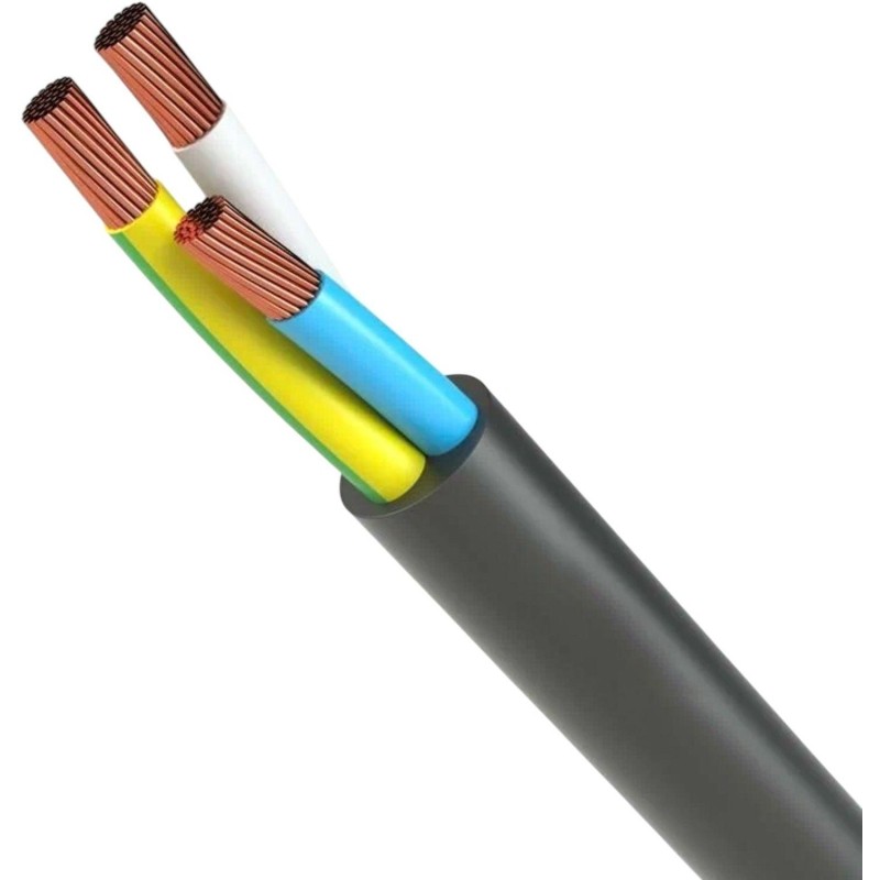 Кабель КГ 3х1,5 черный, бухта 100м