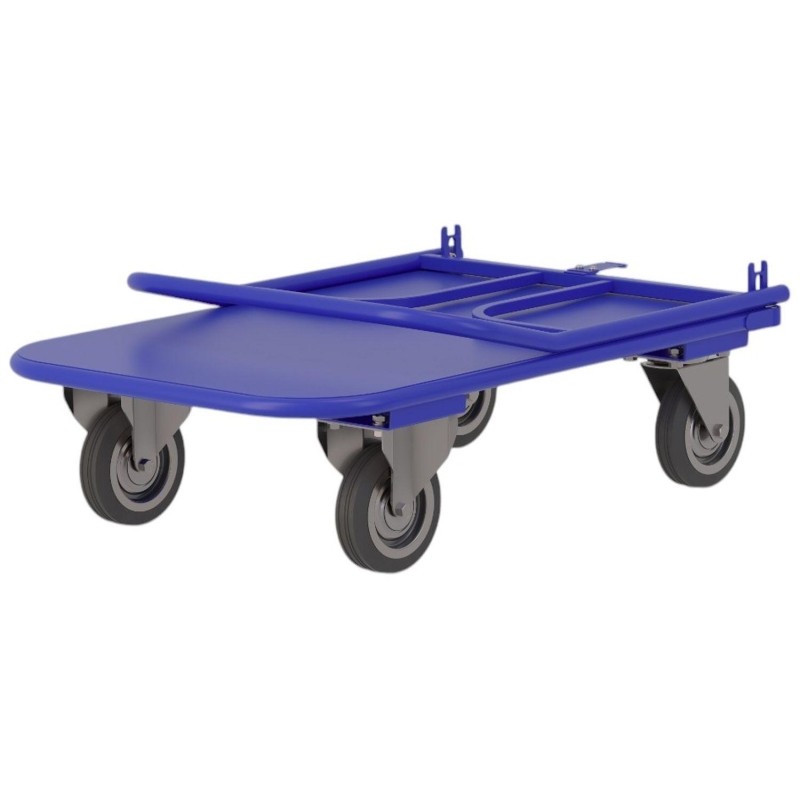 Тележка платформенная складная ручка, зацеп. ТПСР 5 М (700х1200) , d160мм