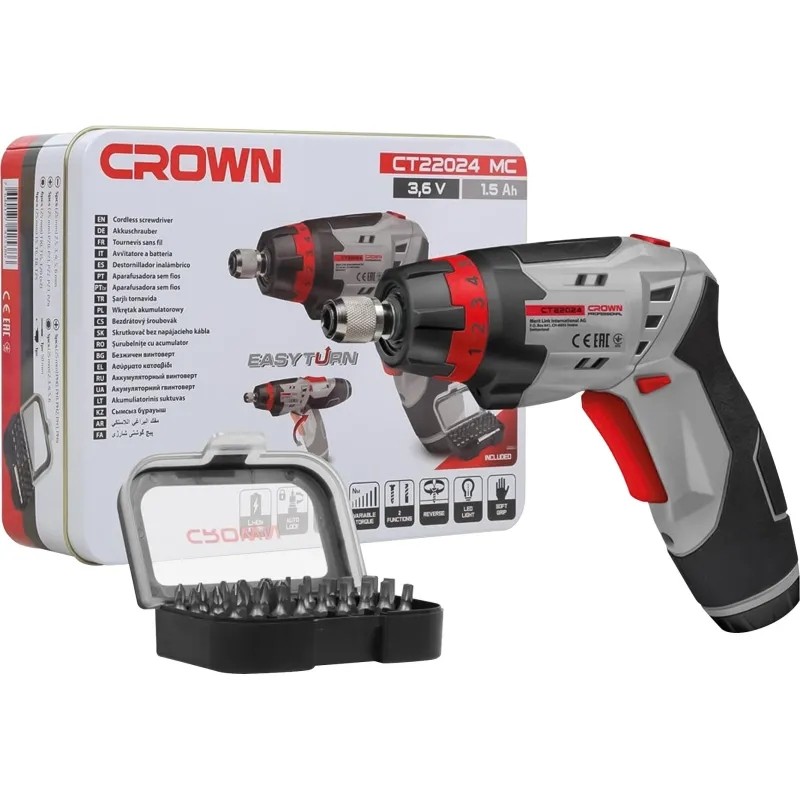 Отвертка аккумуляторная CROWN CT22024 MC