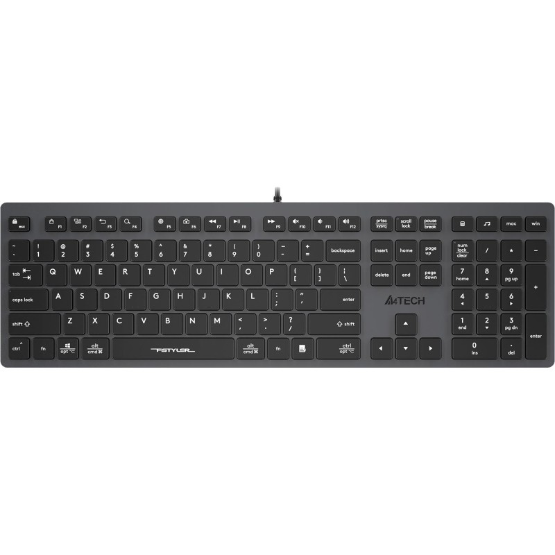 Клавиатура A4Tech Fstyler (FX50 GREY) серый USB slim Multimedia