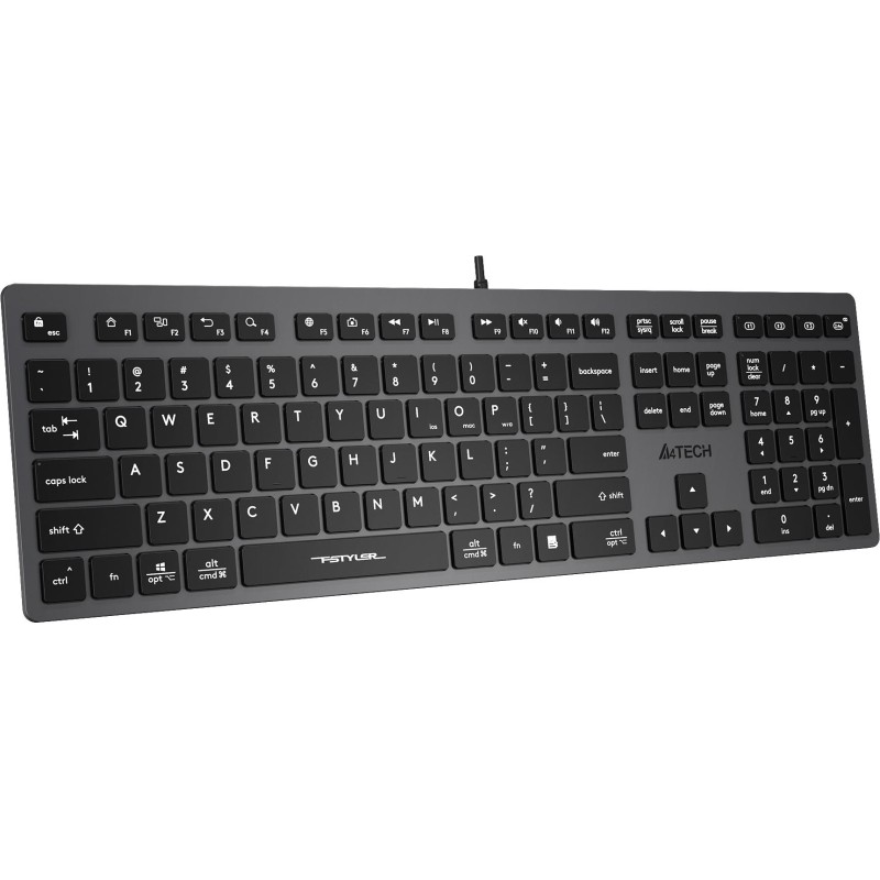 Клавиатура A4Tech Fstyler (FX50 GREY) серый USB slim Multimedia