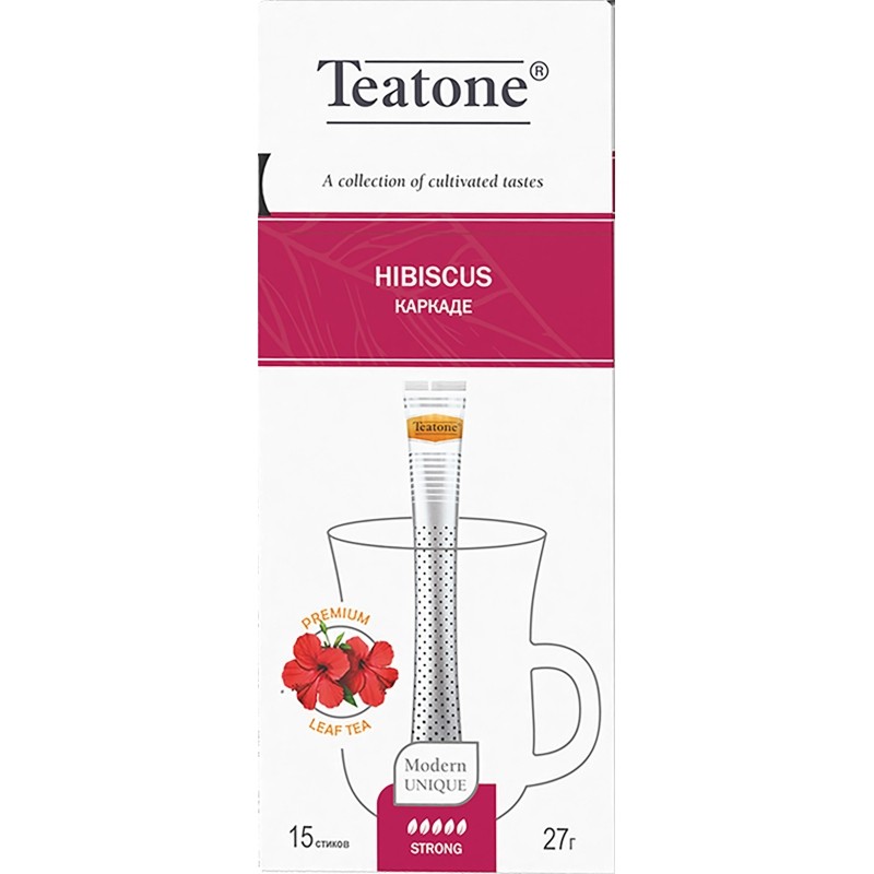 Чай Teatone каркадэ в металл.стике 15шт/уп. 741