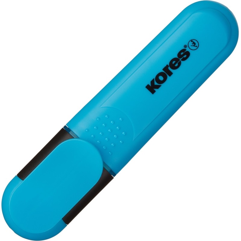 Маркер текстовыделитель Kores BRIGHT LINER PLUS, скош нак, 0.5-5 мм,синий
