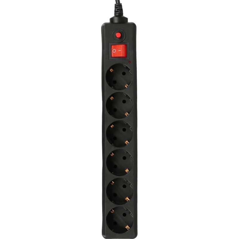 Сетевой фильтр Buro 600SH-1.8-B 1.8м (6 розеток) черный