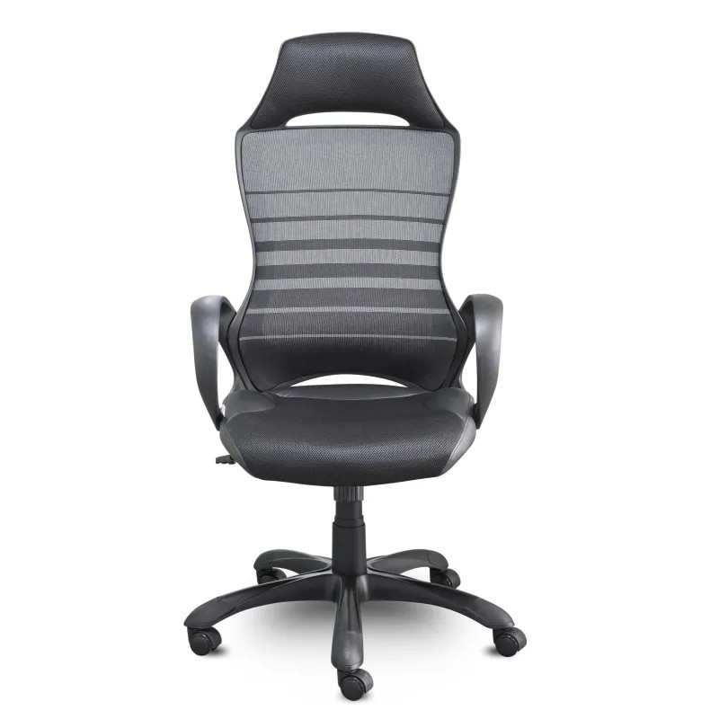 Кресло UP_Тесла М-709 black pl сетка/ткань черный, пластик