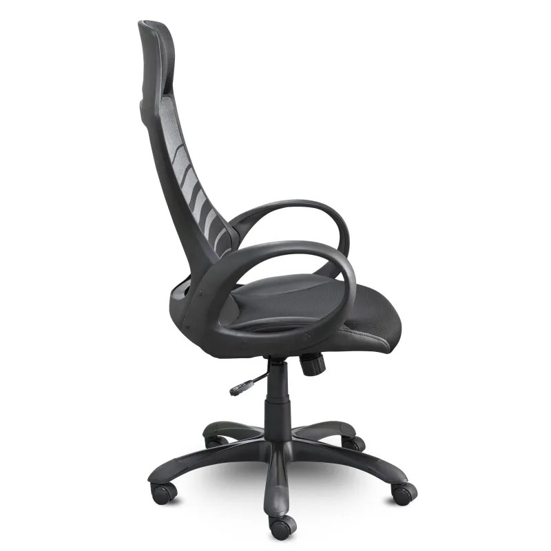 Кресло UP_Тесла М-709 black pl сетка/ткань черный, пластик