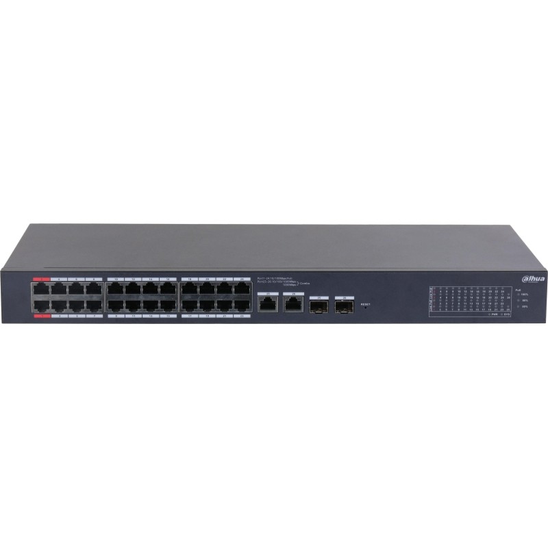 Коммутатор DAHUA DH-CS4226-24ET-240 24-порт гб,PoE,SFP/RJ45,240Вт,8.8 Гб/с