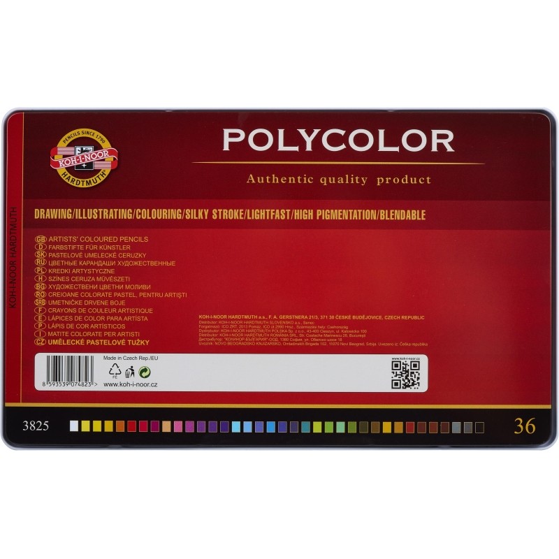 Карандаши цветные художеств. KOH-I-NOOR POLYCOLOR 36 цв/наб 3825036002PL