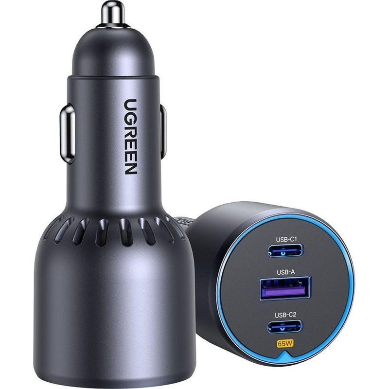 Зарядное устройство Ugreen EC703 (35024)авто;75W USB-A+USB-C+PD без каб/сер